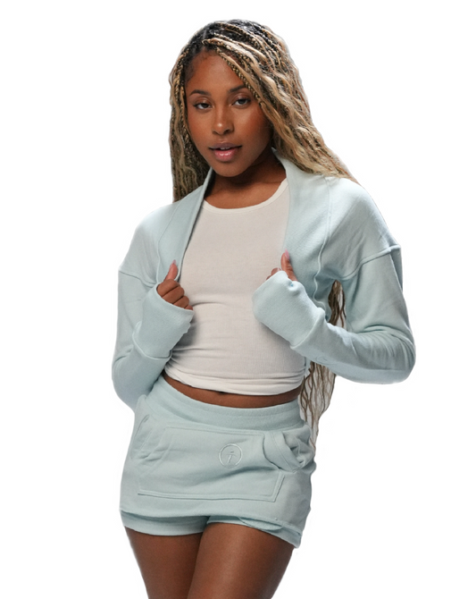 SKort/Shrug SET - “powder”