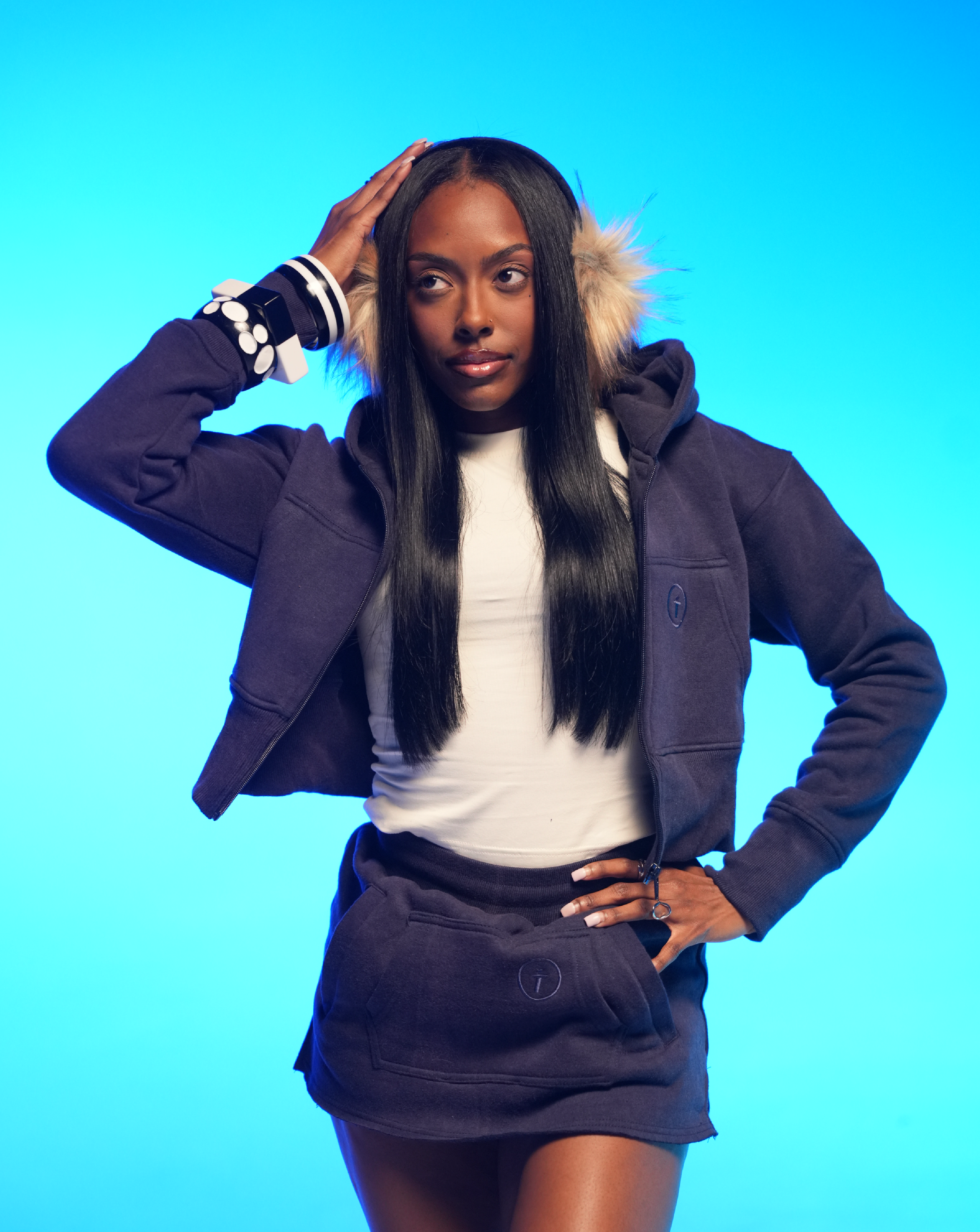 Zip Jacket - "Navy"