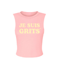 "Je Suis” (pink) - GRITS Tee