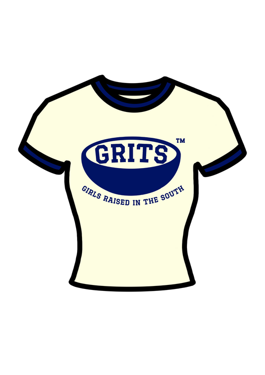G.R.I.T.S. Baby Tee - (Almond/Naval)