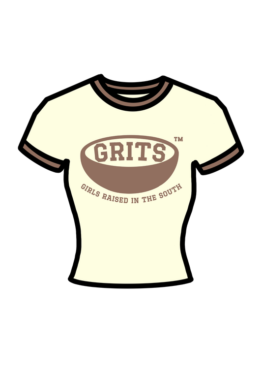 G.R.I.T.S. Baby Tee - (Almond/Coffee)