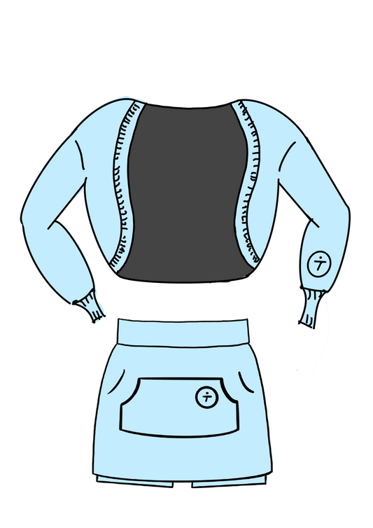 "powder" - SKort/Shrug set