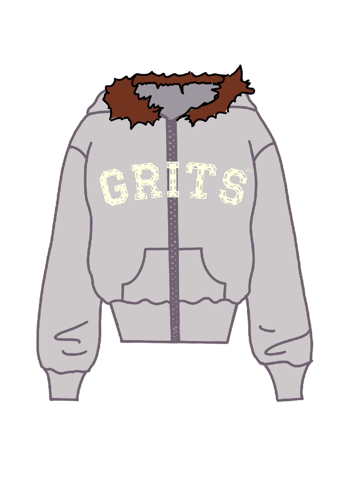 "Grey" - G.R.I.T.S. Hoodie