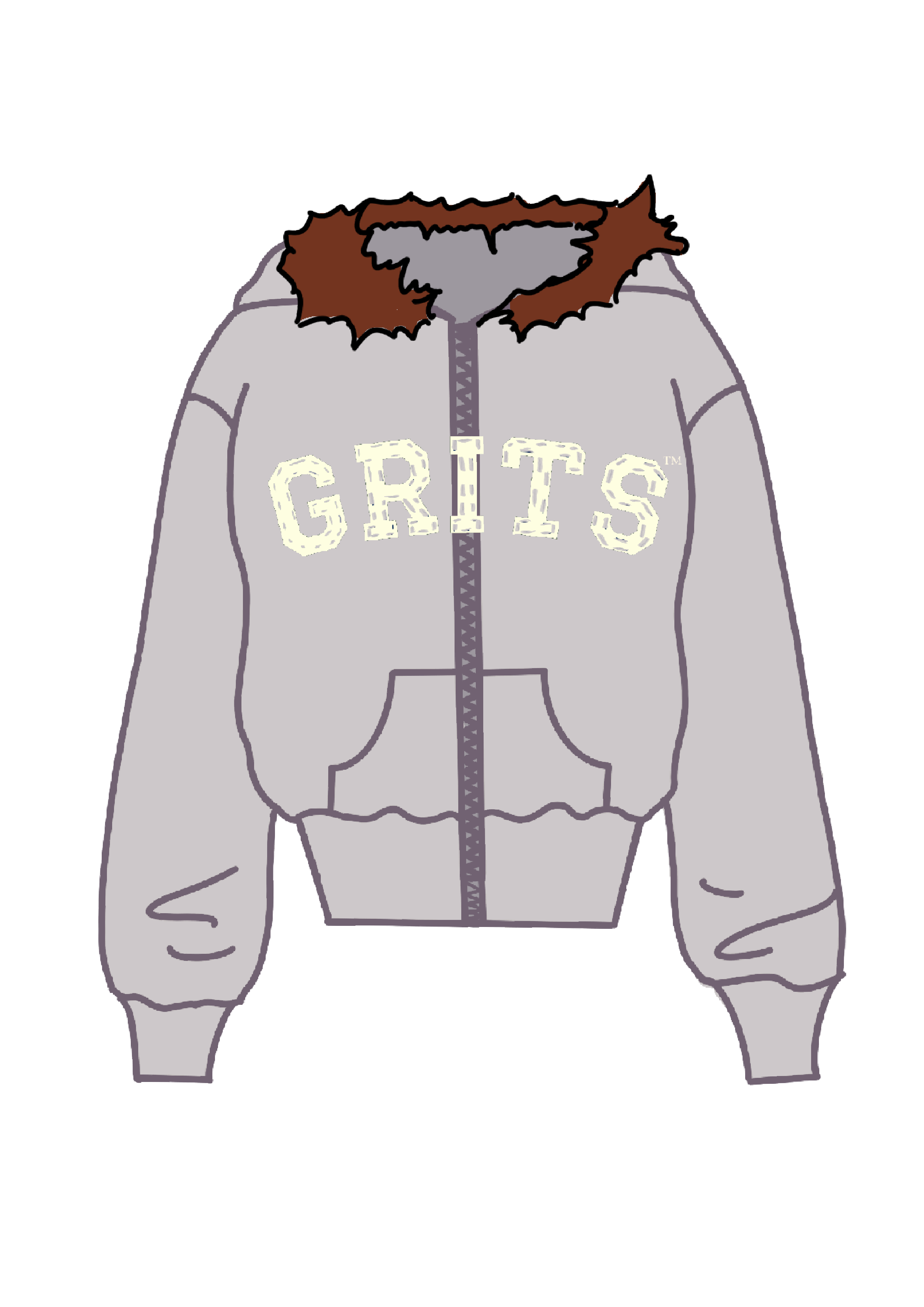 "Grey" - G.R.I.T.S. Hoodie